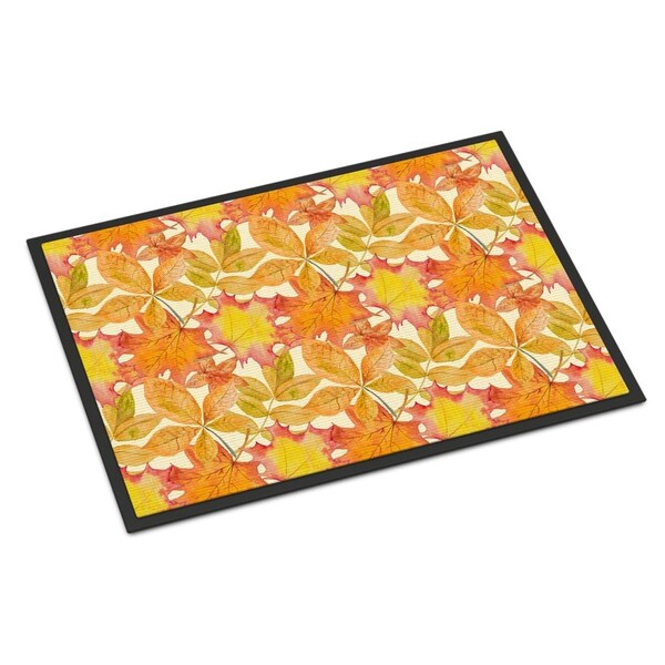 Carolines Treasures Fall Leaves Watercolor Indoor or Outdoor Mat, 24 x 36 in. BB7497JMAT - main